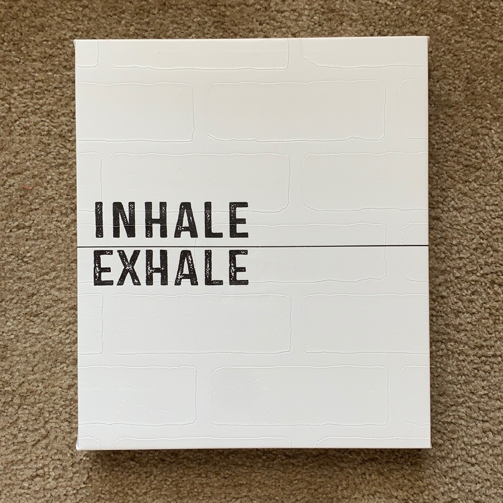 Inhale Exhale Wall Decor Canvas